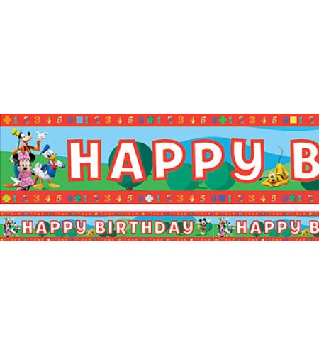 FAIXA FELIZ ANIVERSÁRIO MICKEY MOUSE
